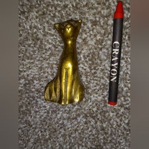 Vintage brass cat figurine
